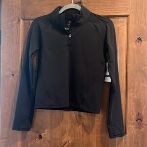 Athleta girls Icebreaker half-zip top, Black size 12